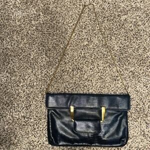 Gorgeous Vintage HILF Navy Handbag